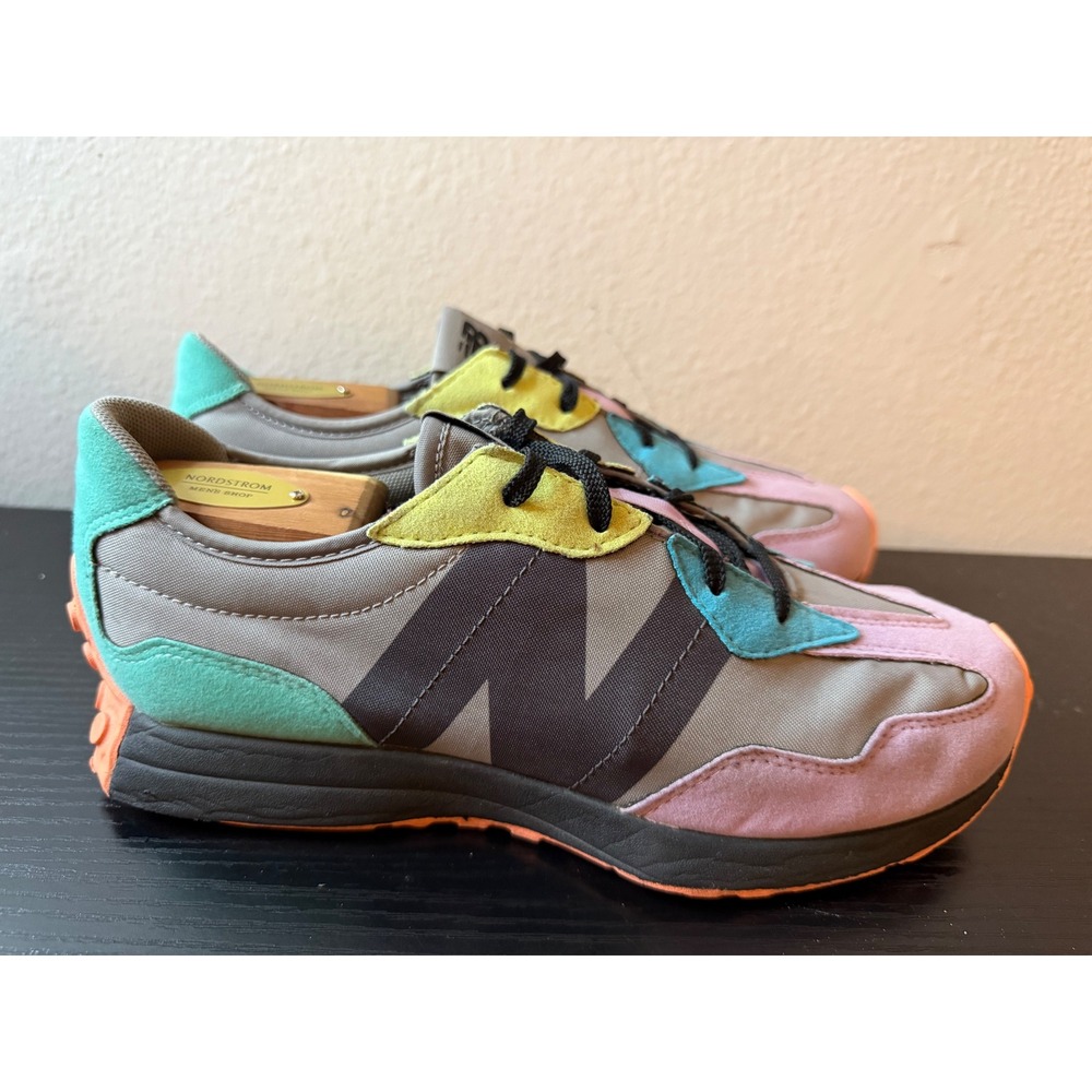 New Balance 327 GS Magnet Pink Energy Lime GS327EB Sneakers Size 7Y Women's 8.5